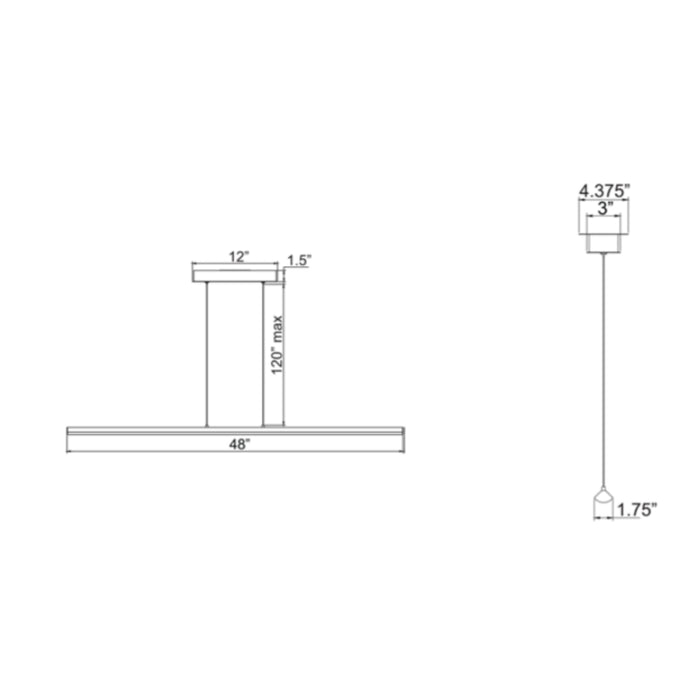 Access 63964 Float 1-lt 48" LED Dimmable Pendant