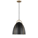 Sea Gull 6551701EN3 Norman 1-lt 13" LED Pendant with Midnight Black Shade
