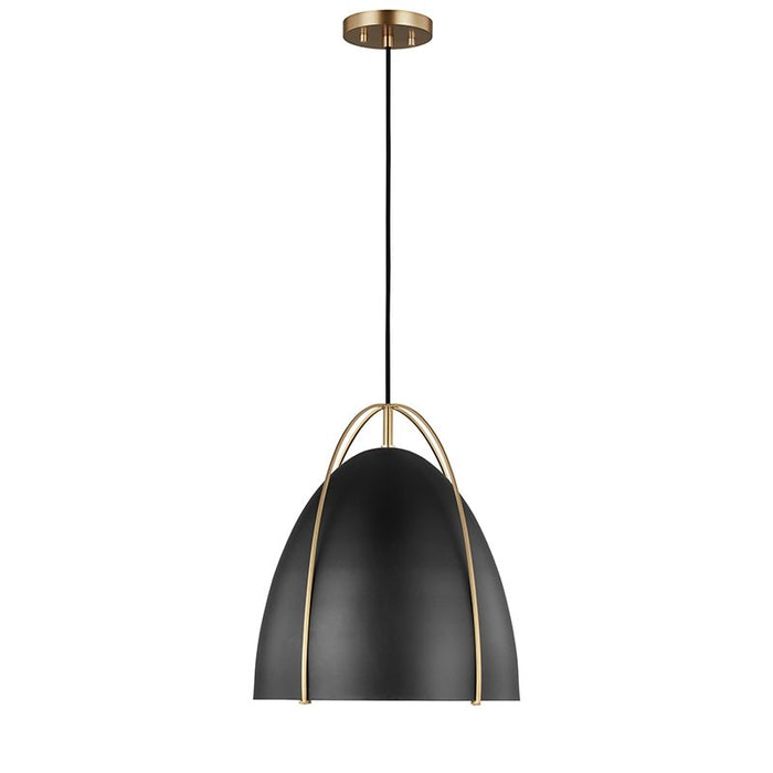 Sea Gull 6551701EN3 Norman 1-lt 13" LED Pendant with Midnight Black Shade