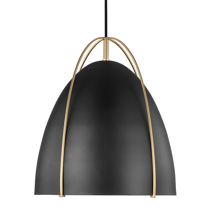 Sea Gull 6551701 Norman 1-lt 13" Pendant with Midnight Black Shade