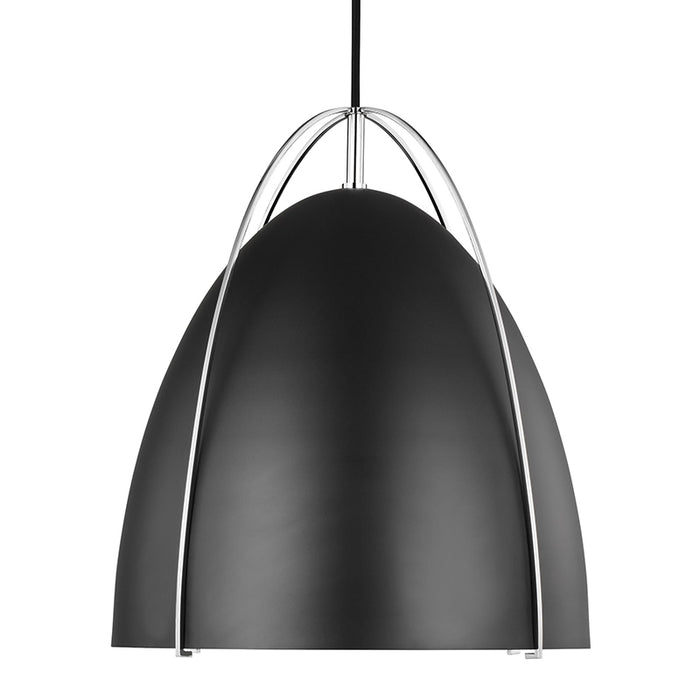 Sea Gull 6551701EN3 Norman 1-lt 13" LED Pendant with Midnight Black Shade