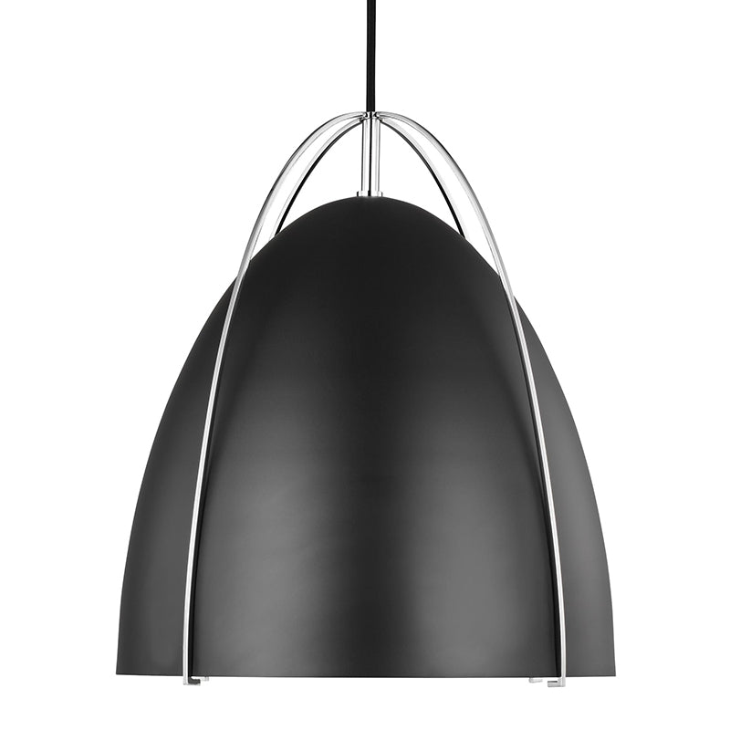 Sea Gull 6551701EN3 Norman 1-lt 13" LED Pendant with Midnight Black Shade