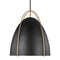 Sea Gull 6551701EN3 Norman 1-lt 13" LED Pendant with Midnight Black Shade