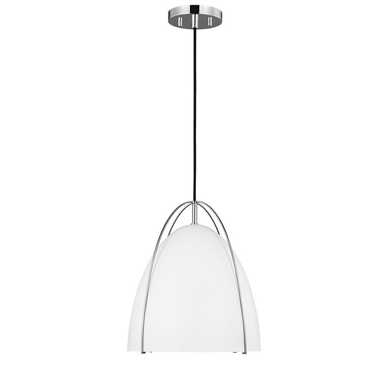 Sea Gull 6551801EN3 Norman 1-lt 13" LED Pendant with Matte White Shade
