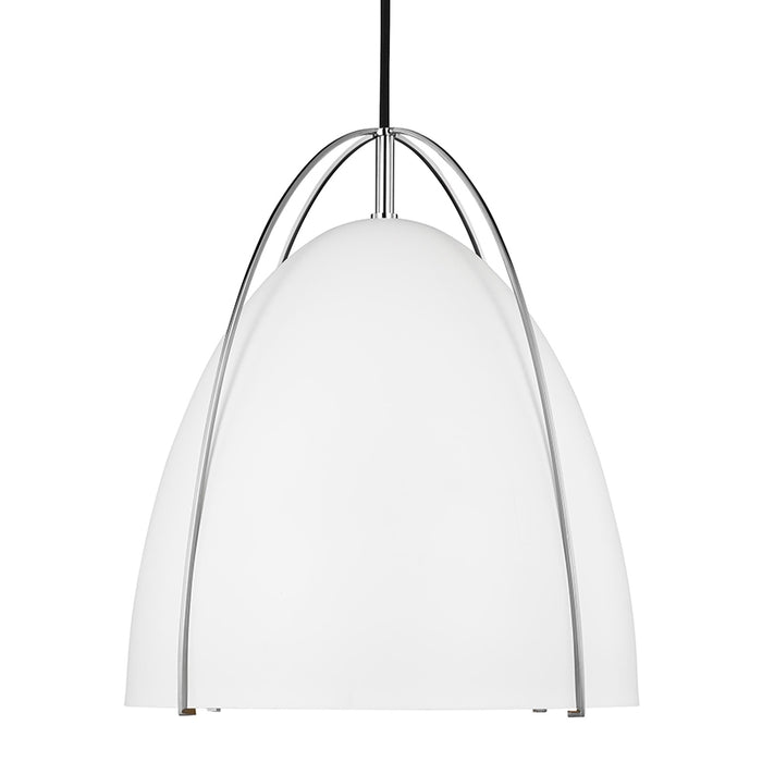 Sea Gull 6551801 Norman 1-lt 13" Pendant with Matte White Shade