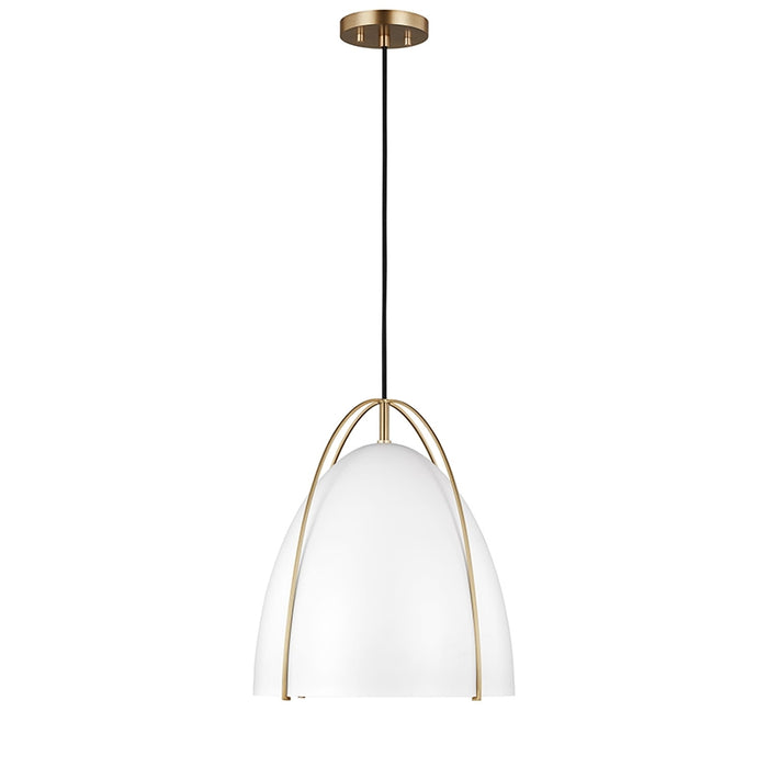 Sea Gull 6551801 Norman 1-lt 13" Pendant with Matte White Shade