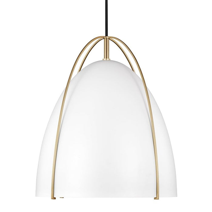 Sea Gull 6551801EN3 Norman 1-lt 13" LED Pendant with Matte White Shade