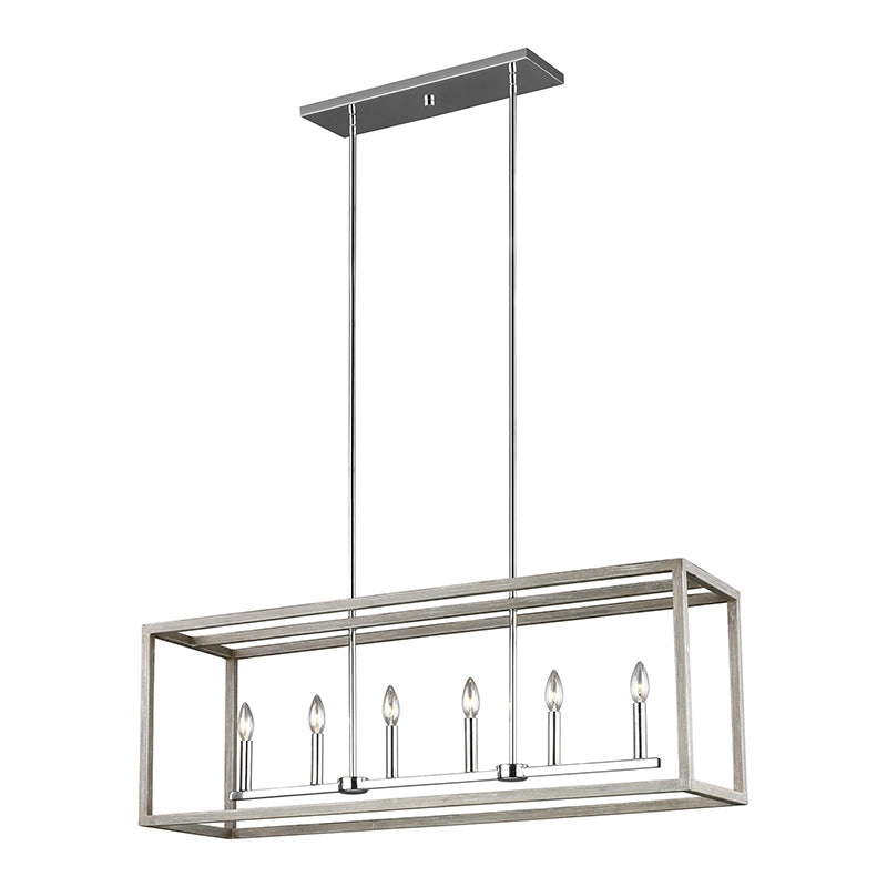 6634506EN Moffet Street 6-lt LED Island Pendant