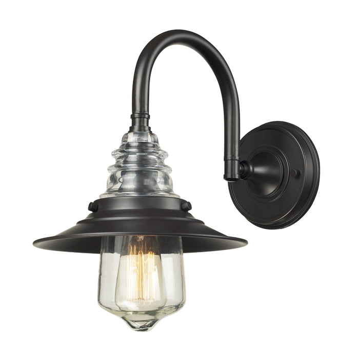 ELK 6682 Insulator Glass 1-lt 14" Tall Wall Sconce