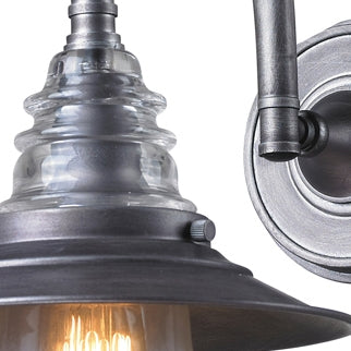 ELK 6682 Insulator Glass 1-lt 14" Tall Wall Sconce