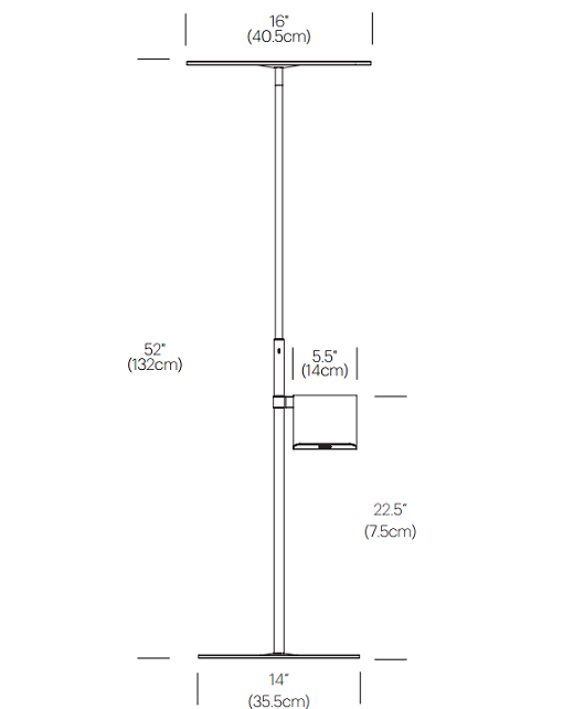 Pablo Designs Circa LED Floor Lamp with Pedestal