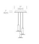 Pablo Designs Cielo 3-lt LED Chandelier