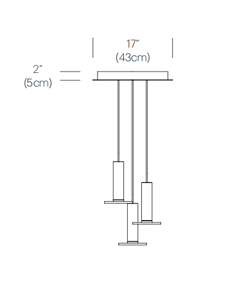 Pablo Designs Cielo 3-lt LED Chandelier