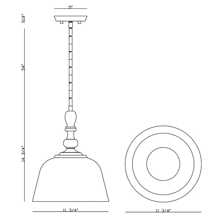 Savoy House 7-3751-1 Berg 1-lt 12" Pendant