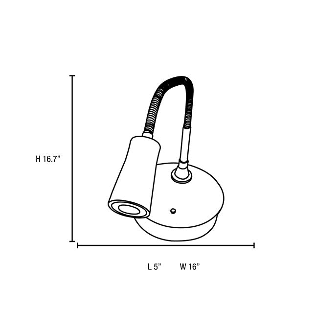 Access 70003 Epiphanie 1-lt LED Gooseneck Wall Lamp