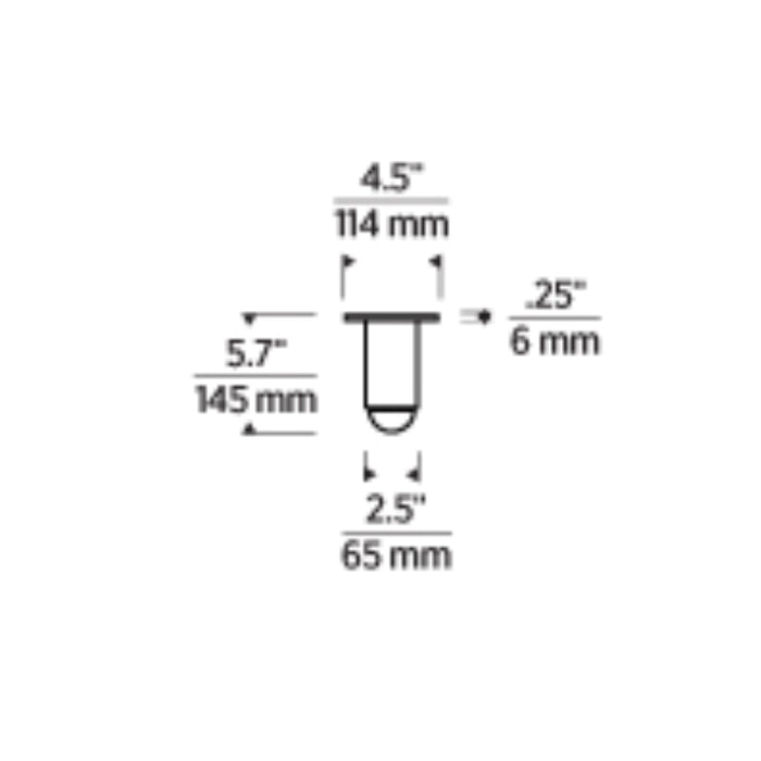 Tech 700FMEBL Ebell 1-lt 5" LED Small Flush Mount