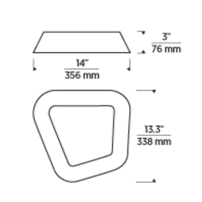 Tech 700FMRHNS Rhonan 1-lt 13" LED Flush Mount