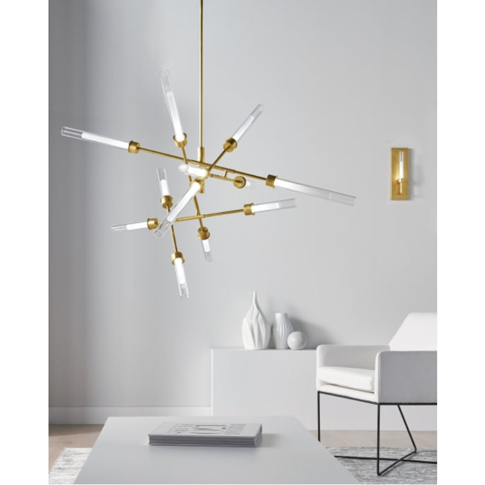 Tech 700LNG12A Linger 12-lt 52" LED Abstract Chandelier