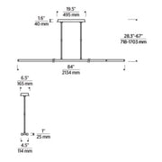 Tech 700LSSTG284 Stagger 2 2-lt 24" LED Linear Suspension