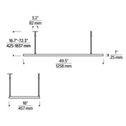 Visual Comfort 700LSSTG50 Stagger Halo 50" LED Linear Suspension