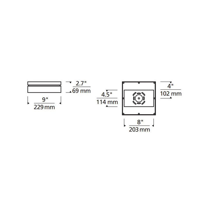 Tech 700OWBXL Boxie Large 1-lt 9" LED Outdoor Wall/Flush Mount