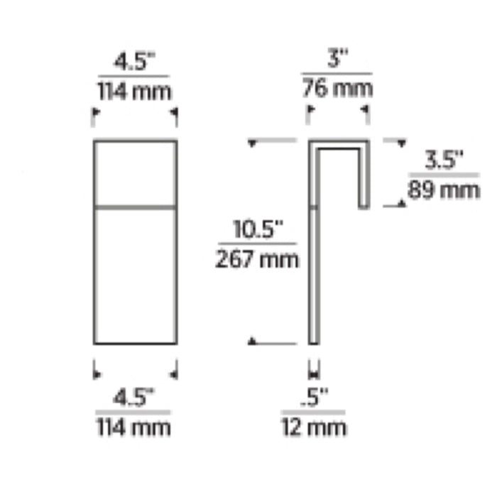 Tech 700OWKLM92710 Kulma 1-lt 11" Tall LED Outdoor Wall Sconce