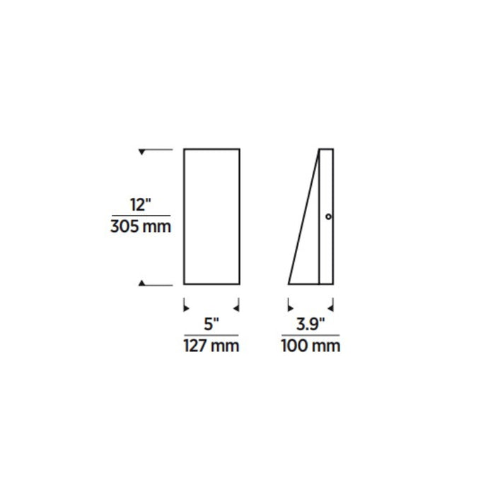 Tech 700OWPIT12 Pitch 12 1-lt 12" Tall LED Indoor/Outdoor Wall Sconce