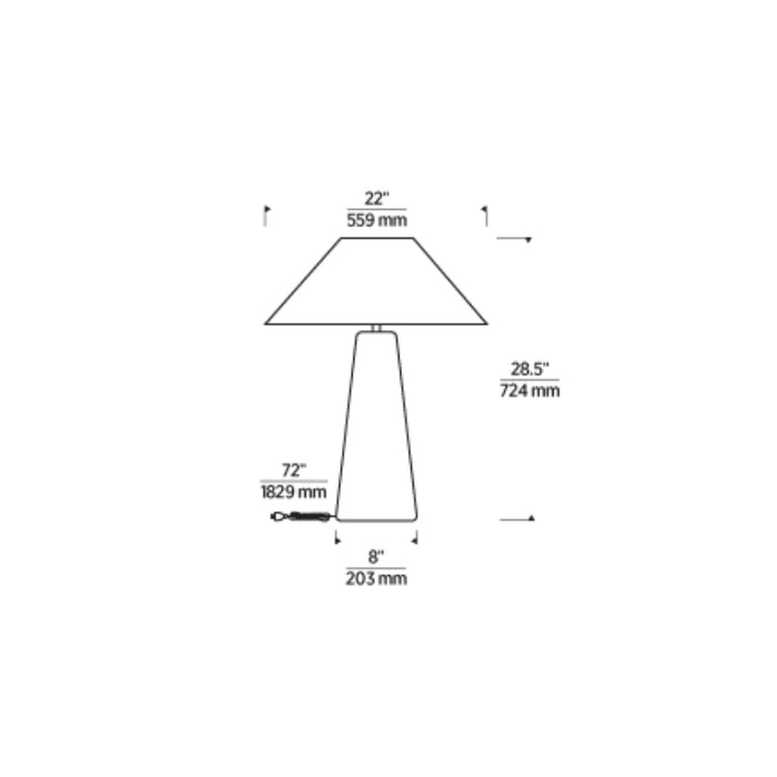 Tech 700PRTKRM Karam 1-lt 29" Tall LED Table Lamp