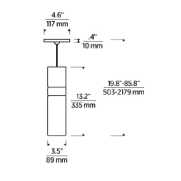 Tech 700TDMANM Manette 1-lt 4" LED Pendant