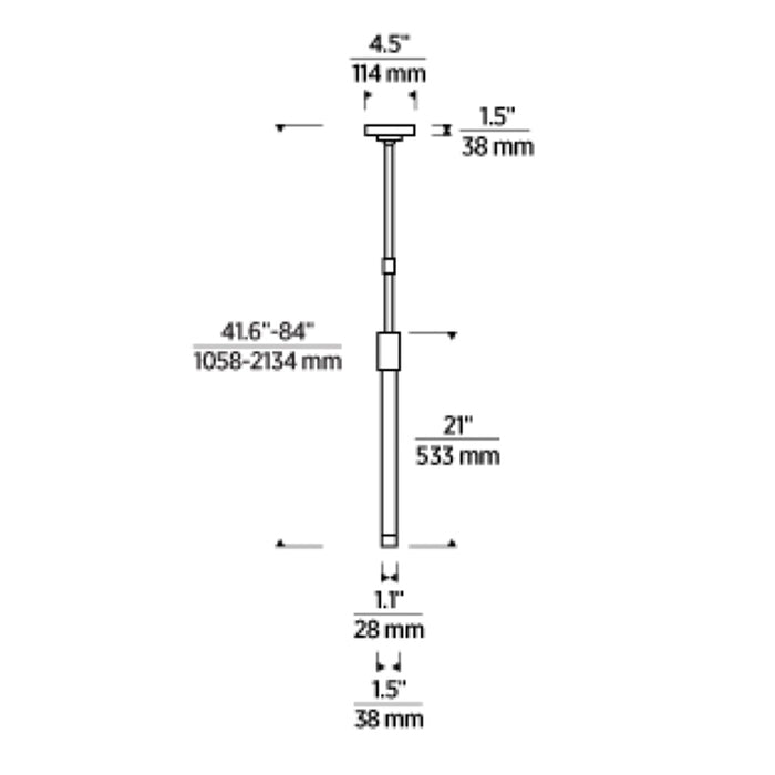 Tech 700TDPHB21 Phobos 1-lt 2" LED Small Pendant
