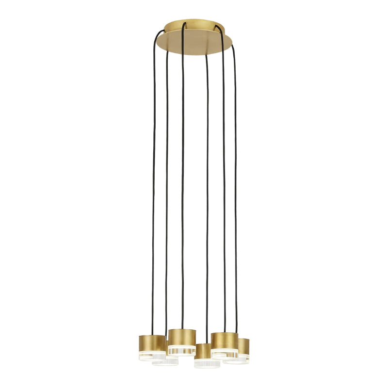 Visual Comfort 700TRSPGBL6 Gable 6-lt 10" LED Chandelier