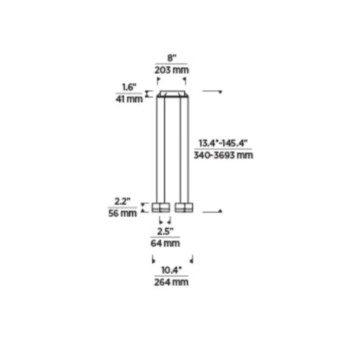 Tech 700TRSPGBL6 Gable 6-lt 10" LED Chandelier