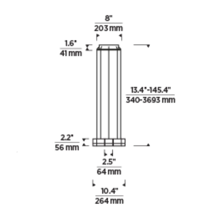 Tech 700TRSPGBL Gable 8-lt 10" LED Chandelier