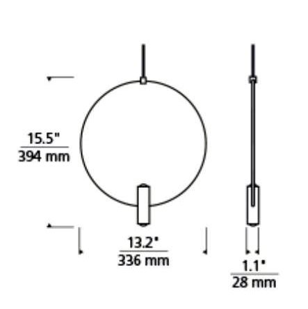 Visual Comfort 700LAY13 Mini Layla 13" LED Pendant