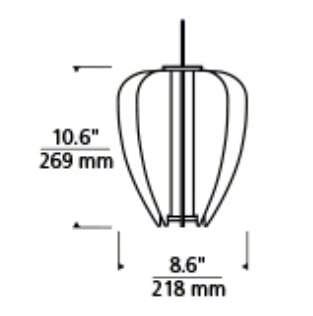 Visual Comfort 700NYR Mini Nyra 9" LED Pendant