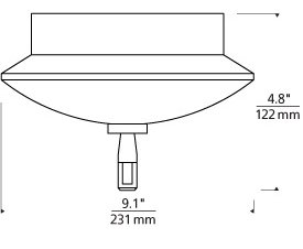 Visual Comfort 700MOSRT624D Monorail Surface Transformer, 600 Watts, 24V Magnetic, Single Feed
