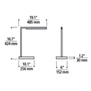 Tech 700PRTKLE18 Klee 1-lt 19" LED Table Lamp