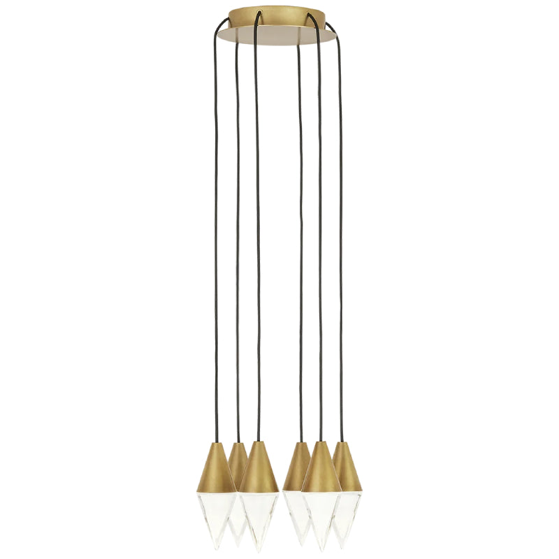 Visual Comfort 700TRSPTRT6 Turret 6-lt 10" LED Chandelier