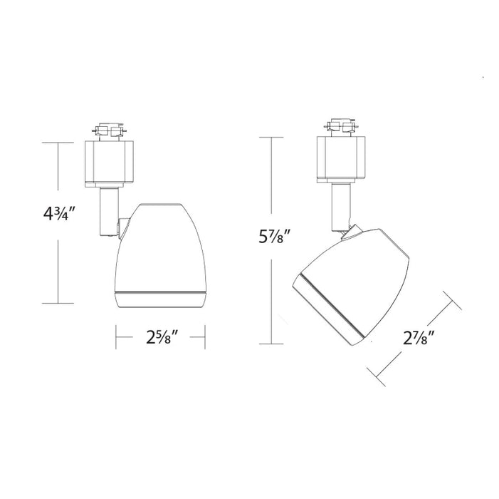 WAC H-7010 Bullet 10W LED Track Head, H Track