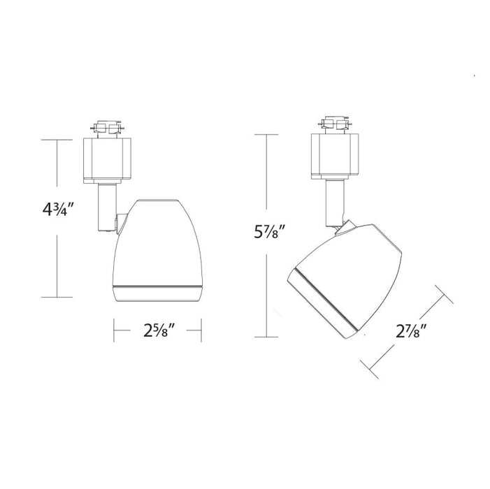 WAC J-7010 Bullet 10W LED Track Head, J Track