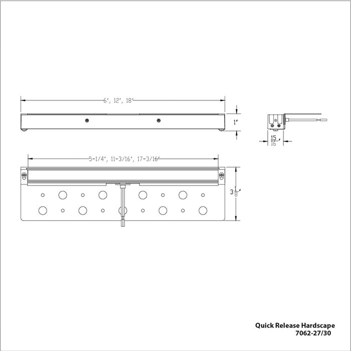 WAC 7182 18" LED Hardscape Quick Connect Linear Hardscape Light, CCT