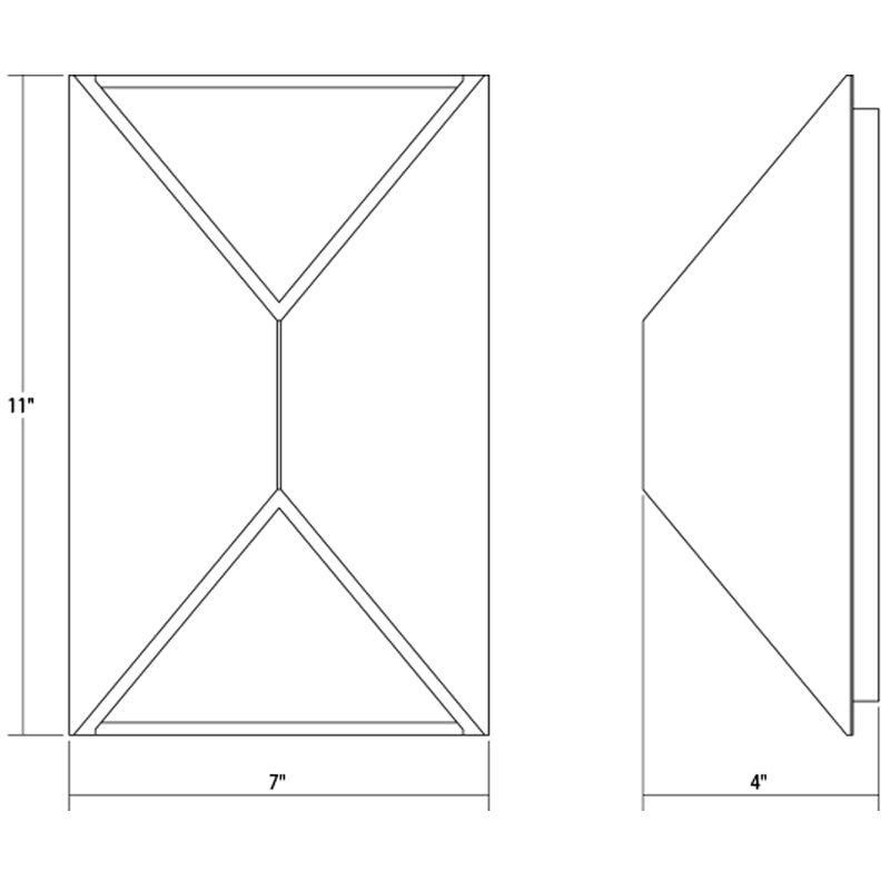 Sonneman 7100 Prisma 11" Tall Indoor/Outdoor LED Wall Sconce