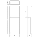 Sonneman 7106 Flat Box 1-lt 17" Tall Indoor/Outdoor LED Panel Sconce