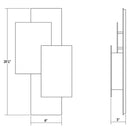 Sonneman 7107 Flat Box 2-lt 7" Tall Indoor/Outdoor LED Wall Sconce