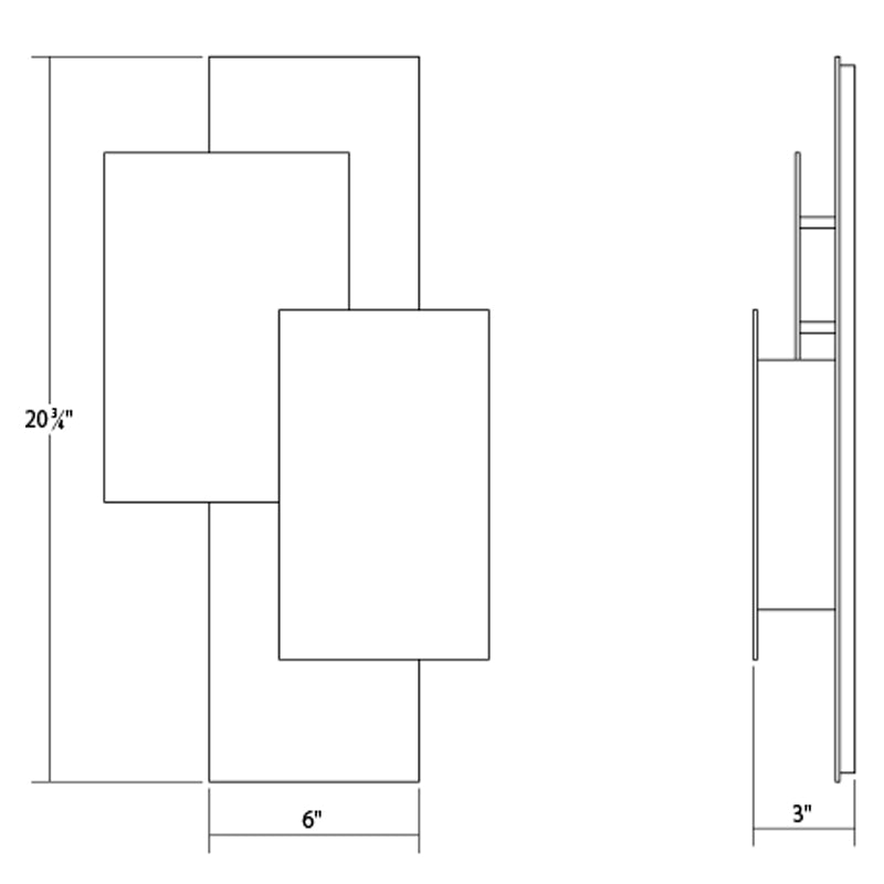 Sonneman 7107 Flat Box 2-lt 7" Tall Indoor/Outdoor LED Wall Sconce
