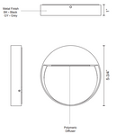 Kuzco EW71205 Mesa 6" LED Outdoor Step Light