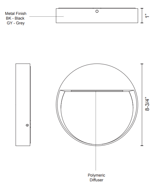 Kuzco EW71209 Mesa 9" LED Outdoor Step Light