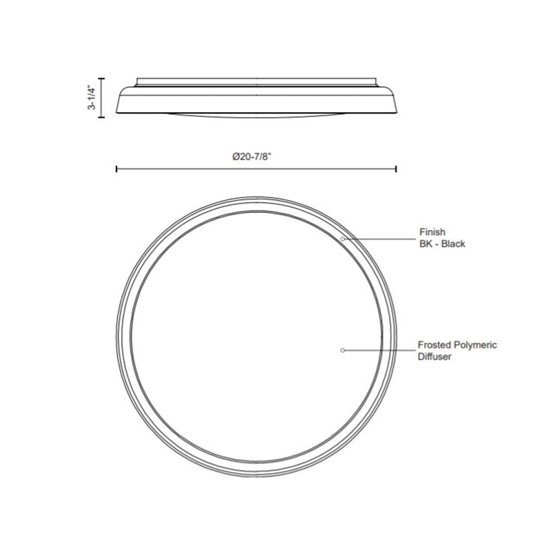 Kuzco FM43121 Hampton 17" Wide LED Flush Mount