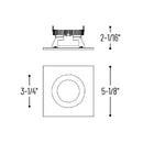 Nora NLCBS-453 4" LED Cobalt Dedicated Shallow Square with Round Aperature