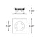 Nora NLCBS-453 4" LED Cobalt Dedicated Shallow Square with Round Aperature